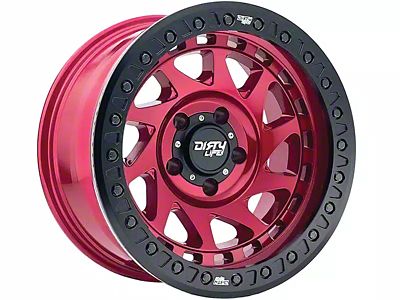Dirty Life Enigma Race Crimson Candy Red 6-Lug Wheel; 17x9; -12mm Offset (21-25 Bronco, Excluding Raptor)