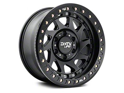 Dirty Life Enigma Race Matte Black 6-Lug Wheel; 17x9; -12mm Offset (22-25 Bronco Raptor)