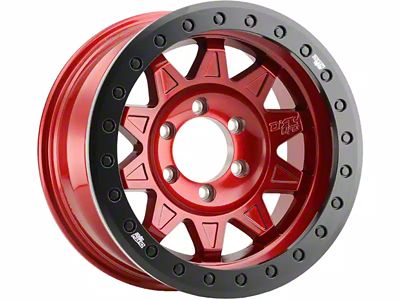 Dirty Life Roadkill Race Crimson Candy Red Beadlock 6-Lug Wheel; 17x9; -14mm Offset (21-25 Bronco, Excluding Raptor)