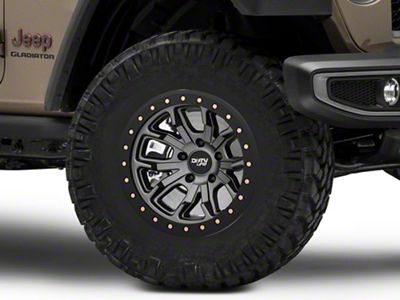 Dirty Life DT-1 Matte Gunmetal Wheel; 17x9; -12mm Offset (20-25 Jeep Gladiator JT)