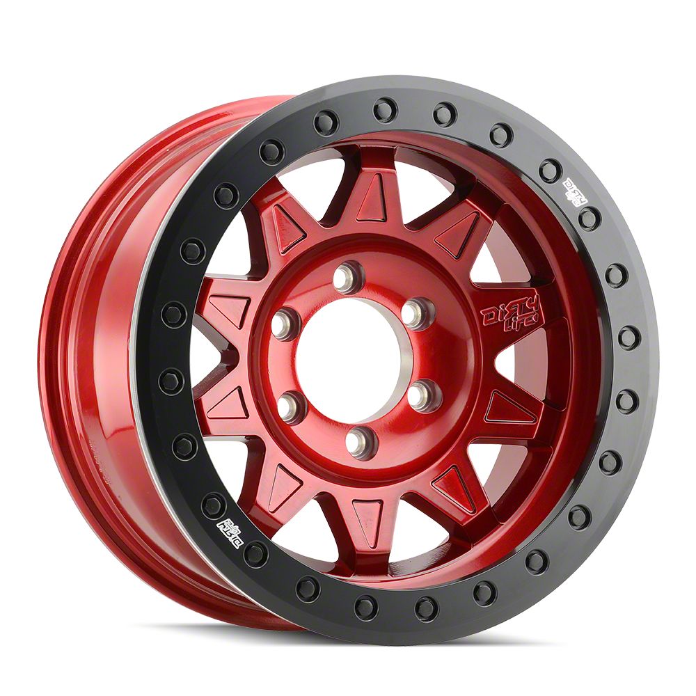 Dirty Life Jeep Gladiator Roadkill Gloss Crimson Candy Red Wheel; 17x9 ...