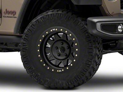 Dirty Life Roadkill Race Matte Black True Beadlock Wheel; 17x9; -14mm Offset (20-25 Jeep Gladiator JT)