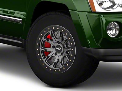 Dirty Life DT-1 Matte Gunmetal Wheel; 17x9; -12mm Offset (05-10 Jeep Grand Cherokee WK, Excluding SRT8)
