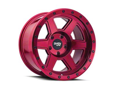 Dirty Life Compound Crimson Candy Red Wheel; 18x9; -12mm Offset (11-21 Jeep Grand Cherokee WK2)