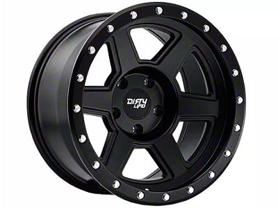 Dirty Life Compound Matte Black Wheel; 17x9; -38mm Offset (18-25 Jeep Wrangler JL)