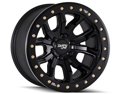 Dirty Life DT-1 Matte Black Wheel; 17x9; -12mm Offset (18-25 Jeep Wrangler JL)
