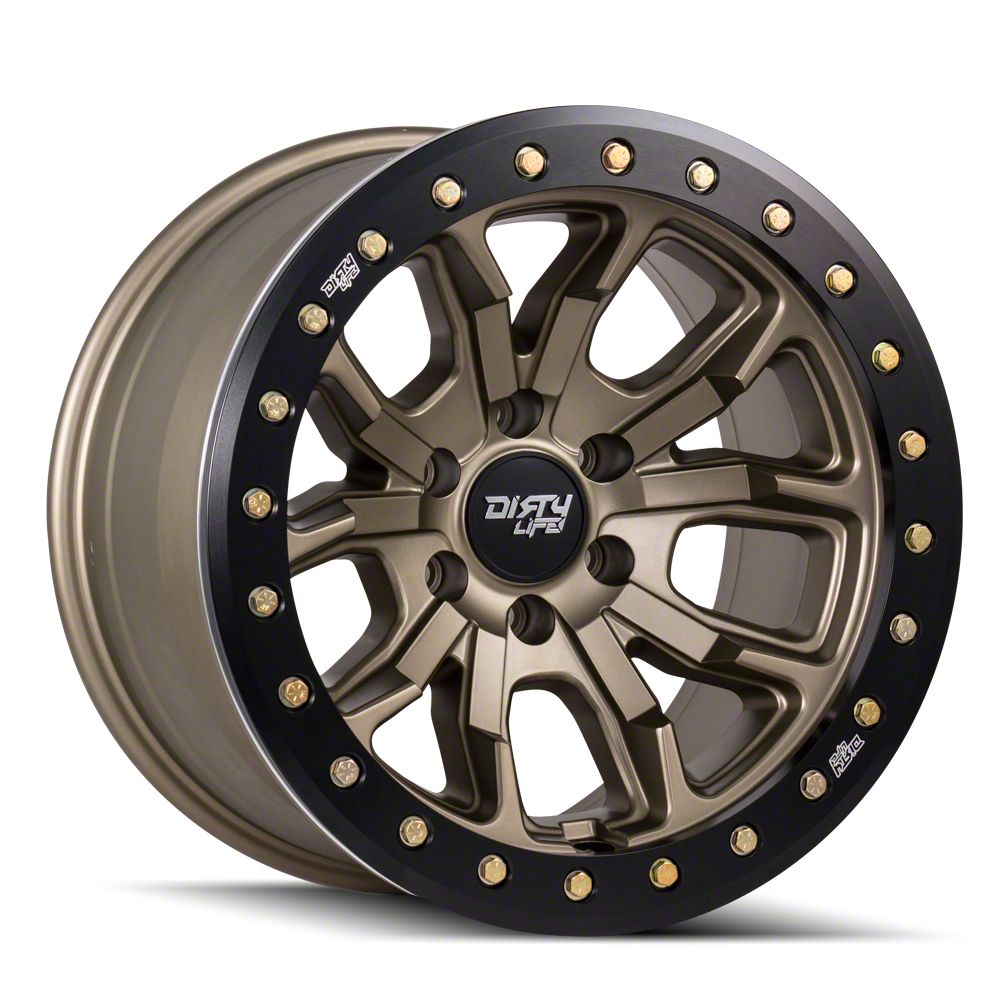 Dirty Life Jeep Wrangler DT-1 Satin Bronze Wheel; 17x9; -38mm