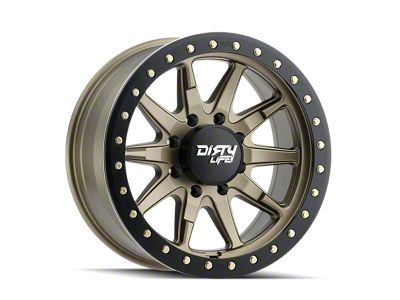 Dirty Life DT-2 Satin Gold Wheel; 17x9; -12mm Offset (18-25 Jeep Wrangler JL)