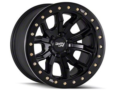 Dirty Life DT-1 Matte Black Wheel; 17x9; -38mm Offset (07-18 Jeep Wrangler JK)