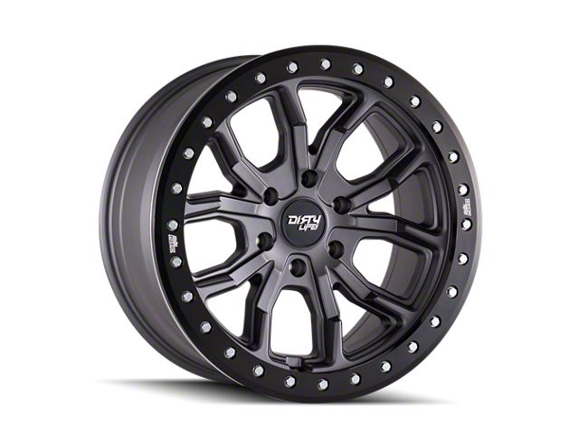 Dirty Life Jeep Wrangler DT-2 Satin Gunmetal Wheel; 17x9; -38mm Offset ...