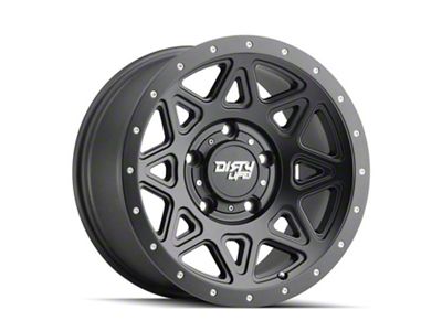 Dirty Life Theory Matte Black Wheel; 17x9; -12mm Offset (07-18 Jeep Wrangler JK)
