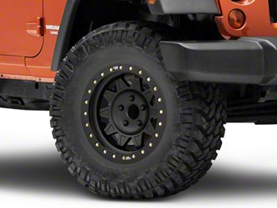 Dirty Life Roadkill Race Matte Black True Beadlock Wheel; 17x9; -38mm Offset (07-18 Jeep Wrangler JK)