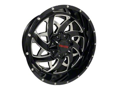 Disaster Offroad D94 Gloss Black Milled 6-Lug Wheel; 20x10; -12mm Offset (24-26 Tacoma)