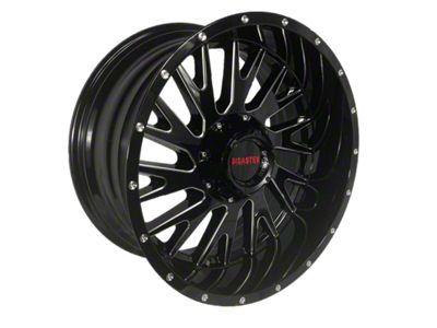Disaster Offroad D03 Gloss Black Milled 6-Lug Wheel; 20x10; -12mm Offset (21-25 Bronco, Excluding Raptor)