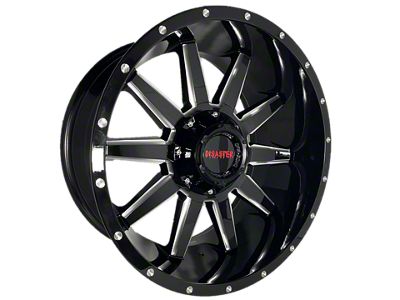 Disaster Offroad D04 Gloss Black Milled 6-Lug Wheel; 20x10; -12mm Offset (21-25 Bronco, Excluding Raptor)