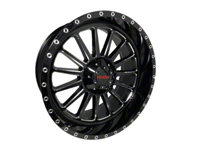 Disaster Offroad D96 Gloss Black Milled 6-Lug Wheel; 20x12; -44mm Offset (21-25 Bronco, Excluding Raptor)