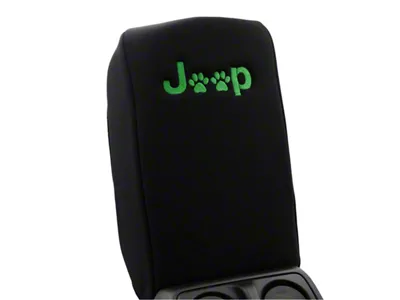 Distinction Applied Center Console Cover with Jeep Paw Print Logo (18-25 Jeep Wrangler JL)
