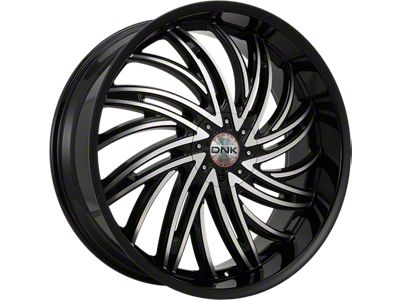 DNK Street 701 Gloss Black Machined Face 6-Lug Wheel; 24x10; 30mm Offset (04-15 Titan)