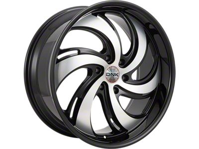 DNK Street 702 Gloss Black Machined Face 6-Lug Wheel; 24x10; 25mm Offset (16-23 Tacoma)
