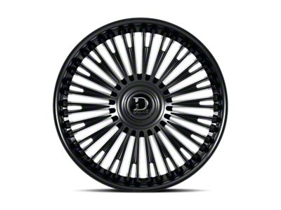 Dolce Luxury Razzo Glossy Black 6-Lug Wheel; 24x10; 25mm Offset (25-26 4Runner)