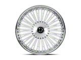 Dolce Luxury Razzo Glossy Silver Brush Face Stainless Lip 6-Lug Wheel; 22x9.5; 18mm Offset (03-09 4Runner)