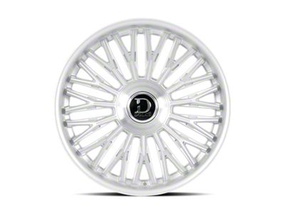 Dolce Luxury Lusso Glossy Silver Brush Face Stainless Lip 6-Lug Wheel; 24x10; 35mm Offset (24-25 Tacoma)