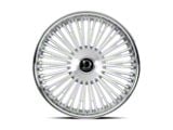 Dolce Luxury Razzo Glossy Silver Brush Face Stainless Lip 6-Lug Wheel; 22x9.5; 18mm Offset (22-26 Tundra)