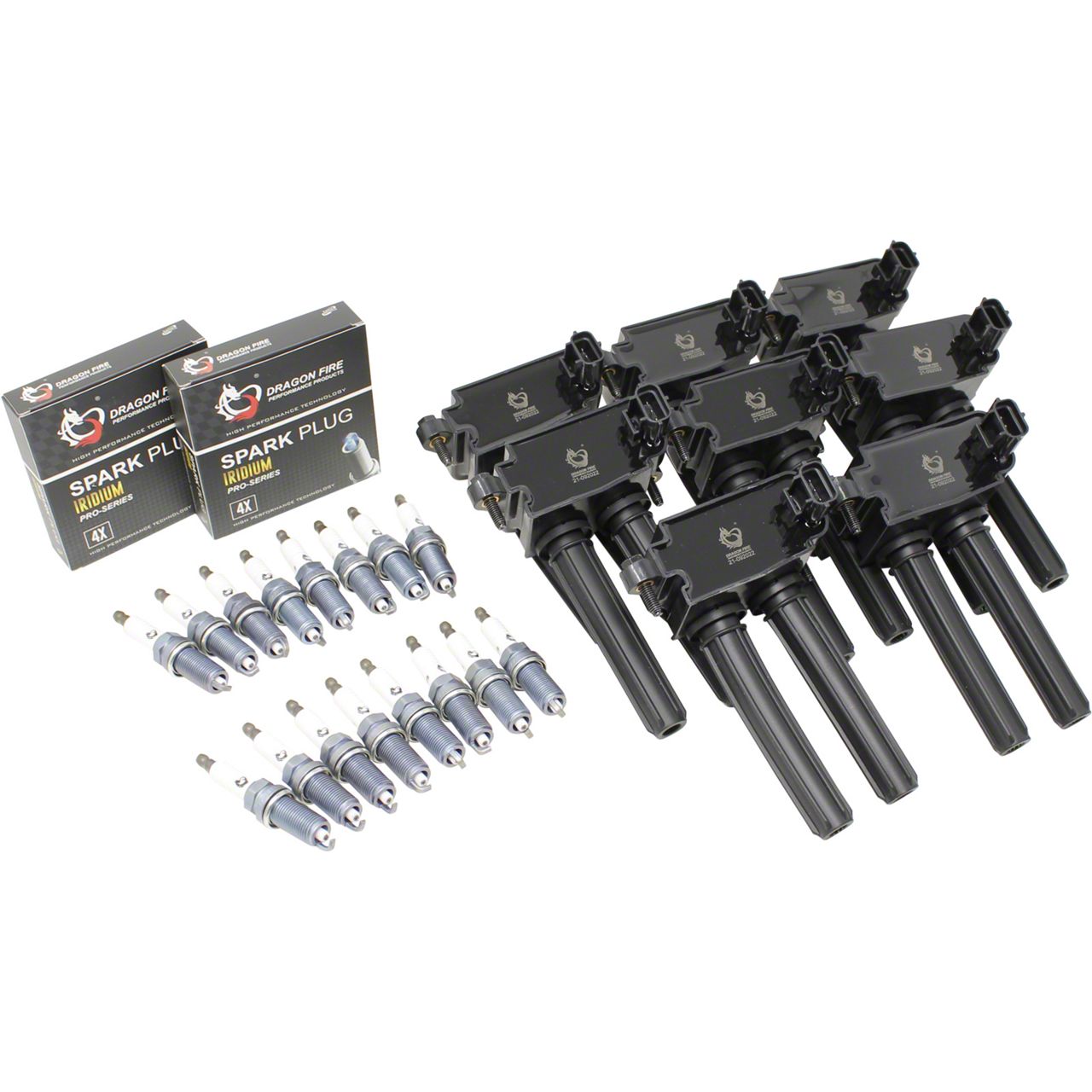 CRT PERFORMANCE Ignition Tune Up Kit For 1991-1993 Jeep Cherokee XJ 4.0L – 45K Coil – Red – Add HP/Torque