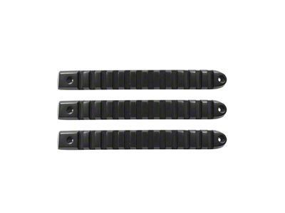 DV8 Offroad Rail Style Door Handle Inserts; Black (07-18 Jeep Wrangler JK 2-Door)