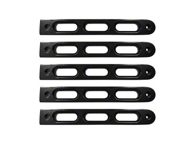 DV8 Offroad Slot Style Door Handle Inserts; Black (07-18 Jeep Wrangler JK 4-Door)