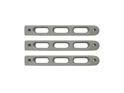 DV8 Offroad Slot Style Door Handle Inserts; Silver (07-18 Jeep Wrangler JK 2-Door)