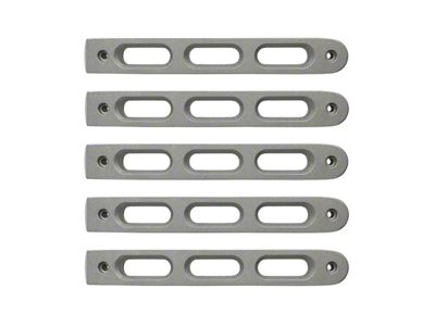 DV8 Offroad Slot Style Door Handle Inserts; Silver (07-18 Jeep Wrangler JK 4-Door)