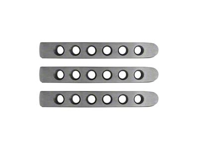 DV8 Offroad Stick-On Door Handle Inserts; Aluminum (07-18 Jeep Wrangler JK 2-Door)