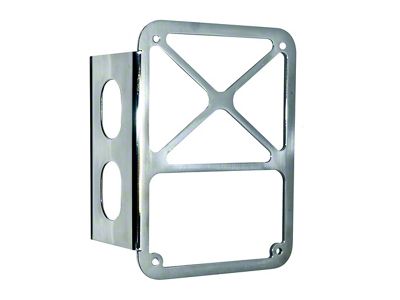 DV8 Offroad Tail Light Guards; Polished (07-18 Jeep Wrangler JK)