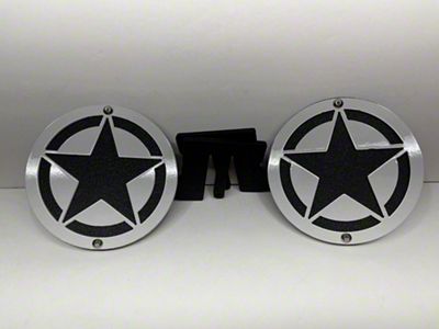 Drop Zone Off Road Army Stars Foot Pegs; White (20-25 Jeep Gladiator JT)