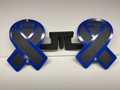 Drop Zone Off Road Awareness Ribbons Foot Pegs; Blue (20-25 Jeep Gladiator JT)