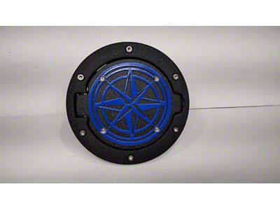Drop Zone Off Road Compass Fuel Door; Blue (07-18 Jeep Wrangler JK)