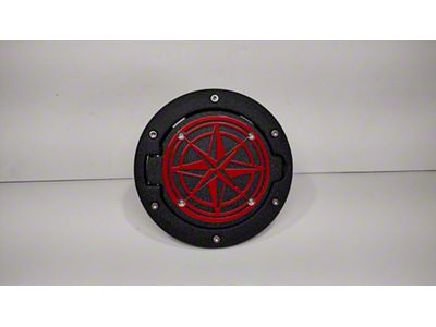 Drop Zone Off Road Compass Fuel Door; Red (07-18 Jeep Wrangler JK)