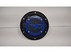 Drop Zone Off Road Shark Fuel Door; Blue (87-06 Jeep Wrangler YJ & TJ)