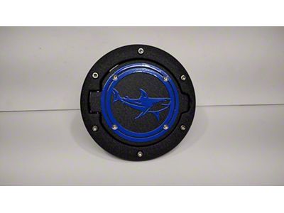 Drop Zone Off Road Shark Fuel Door; Blue (87-06 Jeep Wrangler YJ & TJ)