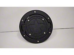 Drop Zone Off Road Star Fuel Door; Black (87-06 Jeep Wrangler YJ & TJ)