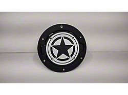 Drop Zone Off Road Star Fuel Door; White (87-06 Jeep Wrangler YJ & TJ)