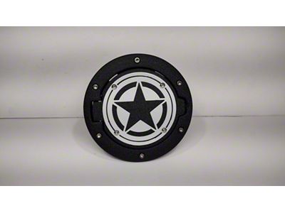 Drop Zone Off Road Star Fuel Door; White (87-06 Jeep Wrangler YJ & TJ)