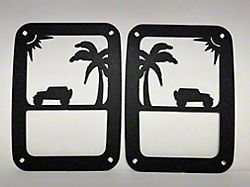 Drop Zone Off Road Tail Light Guards; Beach Scene (07-18 Jeep Wrangler JK)