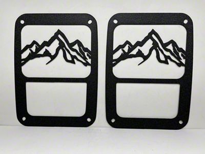 Drop Zone Off Road Tail Light Guards; Mountain Range (07-18 Jeep Wrangler JK)