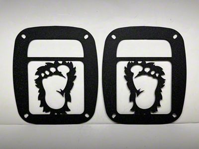 Drop Zone Off Road Tail Light Guards; Sasquatch feet (97-06 Jeep Wrangler TJ)