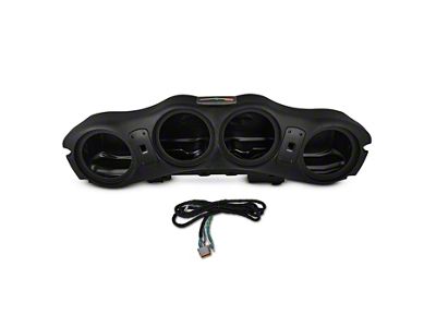 DS18 Overhead Sound Bar System for Four 8-Inch Speakers; Black (24-25 Jeep Gladiator JT)