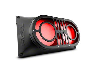 DS18 Tailgate Speaker Enclosure for Two 10-Inch Midrange Speakers; Black (97-25 Jeep Wrangler TJ, JK & JL)