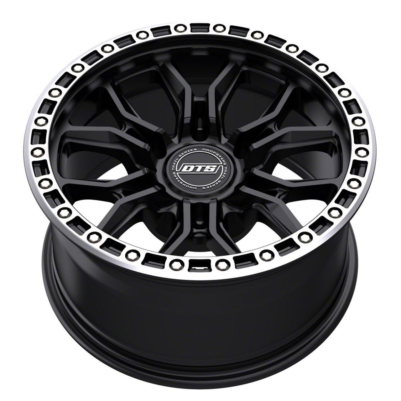 DTS Titan 608 Machined Silver with Satin Black 6-Lug Wheel; 20x9