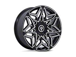 DUB Anomaly Gloss Black Milled 6-Lug Wheel; 24x10; 25mm Offset (17-24 Titan)